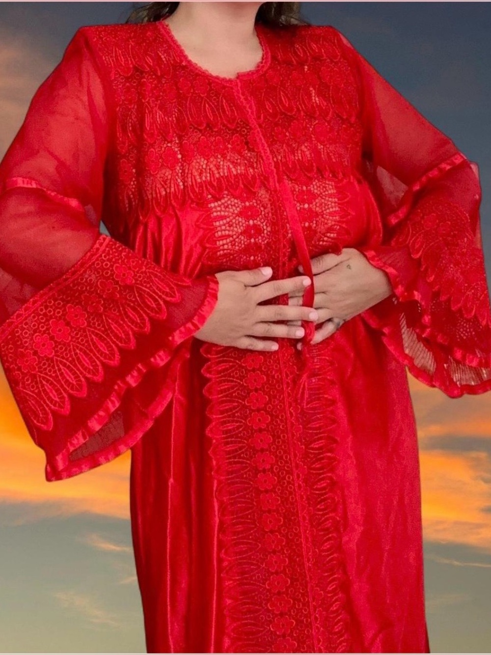 Vintage Gothic Romantic Nightgown Robe